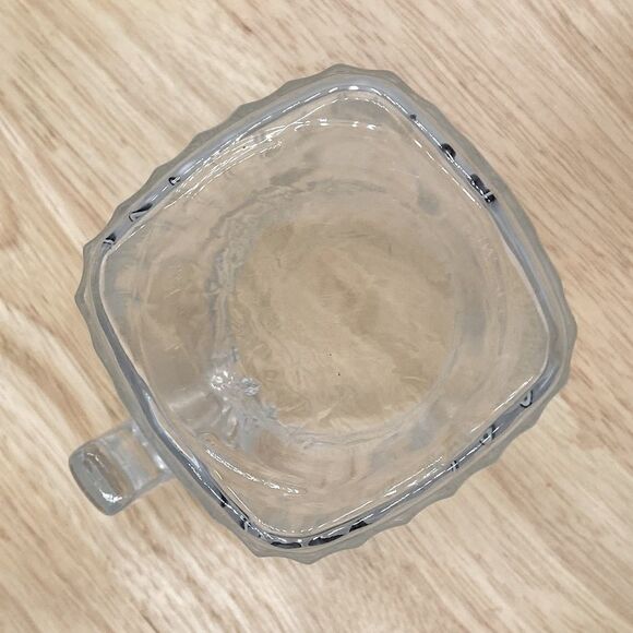 VINTAGE 1940s ARC FRANCE REFRIGERATOR CLEAR GLASS MILK,JUICE,WATER PITCHER - Picture 8 of 9